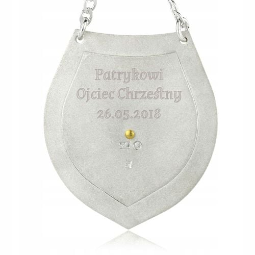 Srebrny Ryngraf z Matką Boska Pamiątka Chrztu Świętego Grawer dla Dziecka na Arena.pl