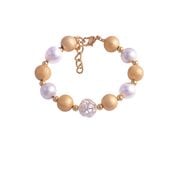 bransoletka kulki złoto-srebrny (b22/zim/01au)