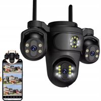 Kamera zewnętrzna WiFi 15MP 4 obiektywy 4 zoom Auto Track PTZ IP66 MIKROFON