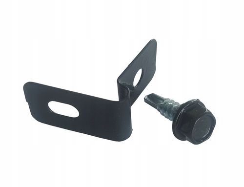 ZAWIJKA UCHWYT ZAPINKA do PANELI 100 szt + wkręty GRAFIT ANTRACYT RAL na Arena.pl