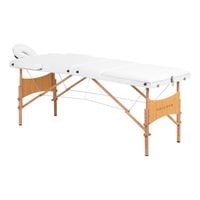 Stół składany do masażu drewniany Balance Lux 3 segmentowy 190x70 biały