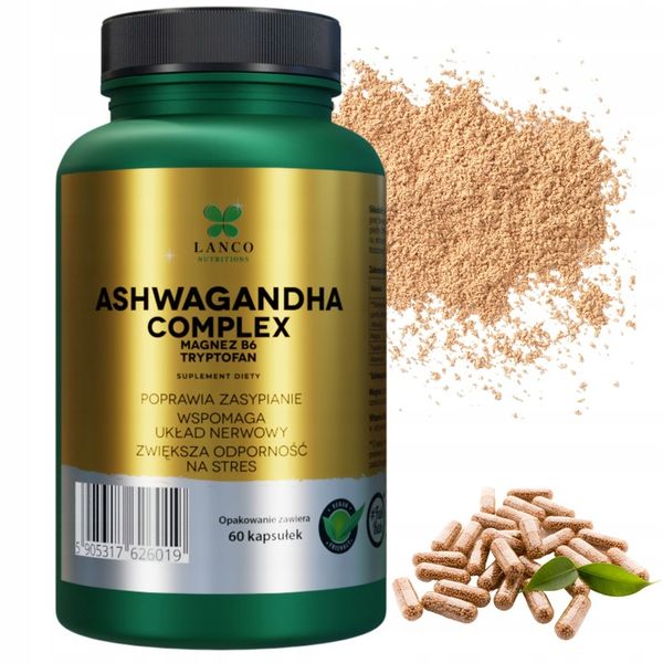 ASZWAGANDA + mocne dodatki - aż 60 kapsułek zdjęcie 1