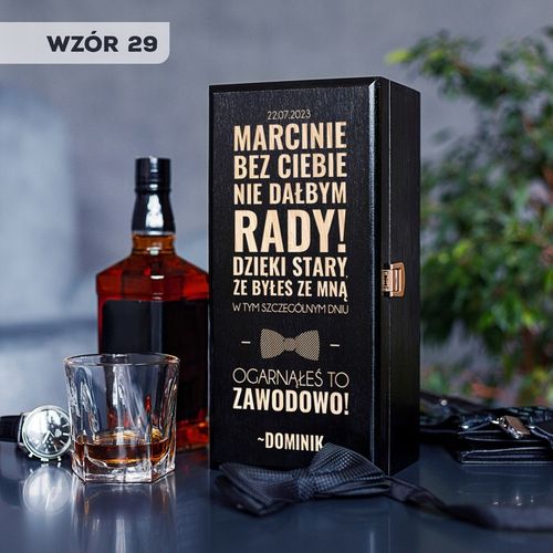 PODZIĘKOWANIE DLA ŚWIADKA PREZENT DLA ŚWIADKA SKRZYNKA NA ALKOHOL UPOMINEK na Arena.pl