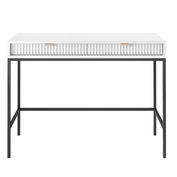 Toaletka Delicious ryflowana biała zdjęcie 1