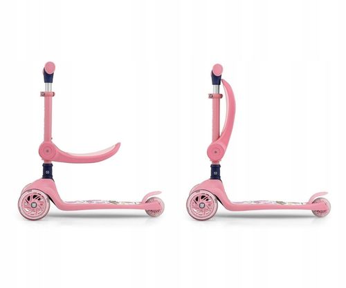 Hulajnoga trójkołowa dla dzieci koła LED Scooter Milly Mally Fuzzy Pink na Arena.pl