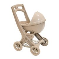 wózek dla lalek Baby Doloni beżowy ekologiczny plastik (ze słomy) MAŁPISZON