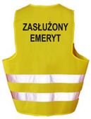 Kamizelka odblaskowa imprezowa ZASŁUŻONY EMERYT