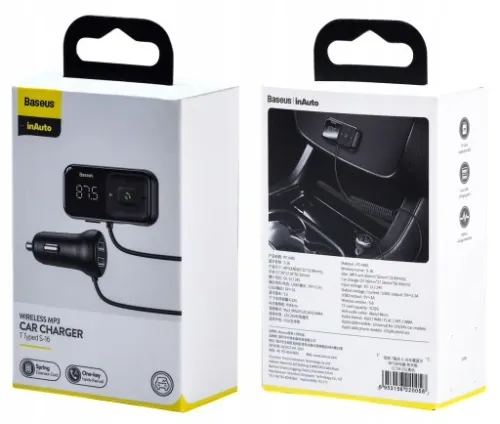 BASEUS TRANSMITER FM BLUETOOTH ŁADOWARKA SAMOCHODOWA 2x USB AUX SD 2.1A na Arena.pl