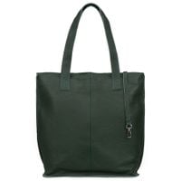 VERA PELLE torebka skórzana shopper z długimi rączkami V523 c.zielona