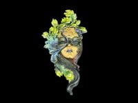 PIĘKNIE MALOWANA MASKA WENECKA Z PAWIEM VERONESE WU74139VB