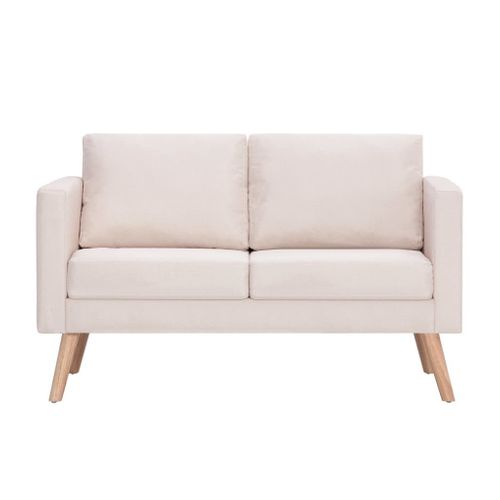 Sofa 2-Osobowa, Materiałowa, Kremowa na Arena.pl