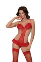 body erotyczne orsola koronkowe czerwone s/m softline