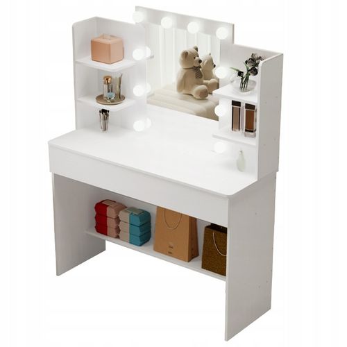 TOALETKA KOSMETYCZNA MAKIJAŻU WIZAŻU Z LUSTREM LED LOFT NOWOCZESNA 110 na Arena.pl