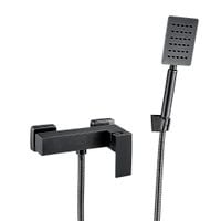 Baterie prysznicowe WEZER PRO5B-02-BLACK z zestawem prysznicowym