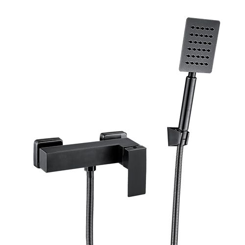 Baterie prysznicowe WEZER PRO5B-02-BLACK z zestawem prysznicowym na Arena.pl