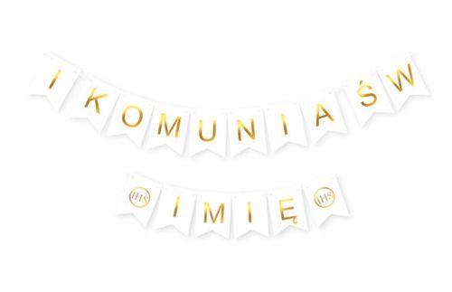 Zestaw dekoracji komunijnych KOMUNIA bieżnik balon na Arena.pl