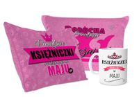 Zestaw urodzinowy poduszka + kubek Księżniczki rodzą się w maju