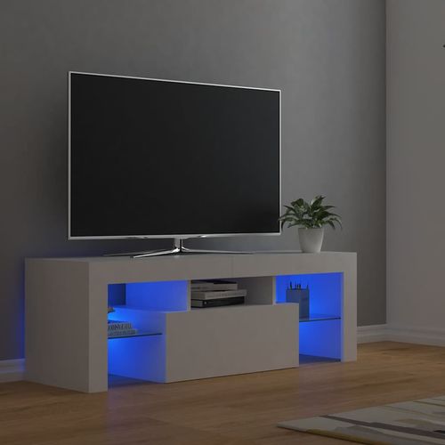Szafka pod TV z oświetleniem LED, biała, 120x35x40 cm na Arena.pl