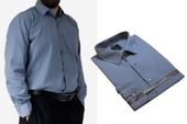 Koszula męska elegancka szara gładka Laviino dl76 44/45 - XXL