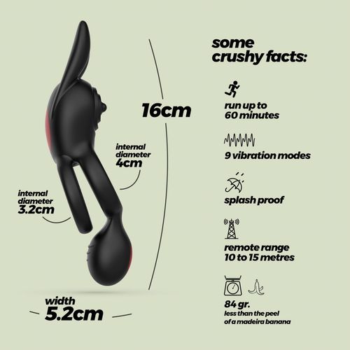 crushious dingo double vibrating ring with remote control na Arena.pl