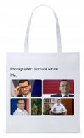 Mateusz Morawiecki Pis Torba Eco Biała Shopper Z Nadrukiem Ze Zdjęciem