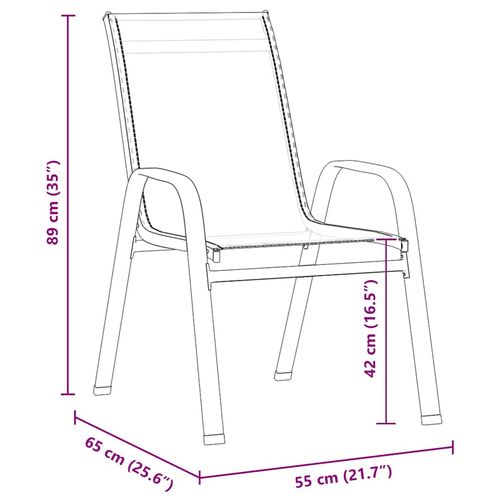 Zestaw do jadalni w ogrodzie 5 pcs Czarny Textilene i stal na Arena.pl