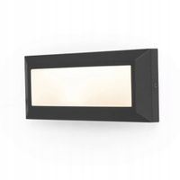 Lampa elewacyjna zewnętrzna prostokąt czarna Lutec