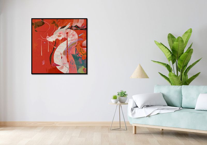 Plakat 90x90cm Orientacyjny Smok zdjęcie 4