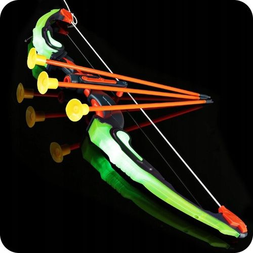 ŁUK DLA DZIECI ZESTAW Z TARCZĄ STRZAŁAMI KOŁCZANEM BEZPIECZNY ŚWIECĄCY DUŻY na Arena.pl