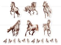 Girlanda papierowa Koniki Konie, 500 cm