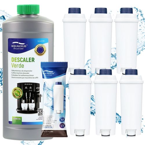 6x Filtr do ekspresu Delonghi AL-S002 + Odkamieniacz Verde 1L na Arena.pl