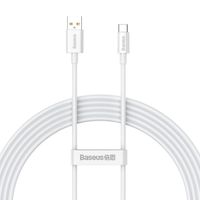 Kabel przewód USB-A - USB-C Superior Series 100W 1m - biały