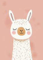 Plakat 13x18cm Wzory dla Dzieci, Dziewczynki i Chłopca - Lama