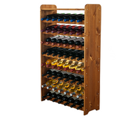 Emaga Drewniany regał na wino z półką - RW31 /na 56 butelek/ Olcha