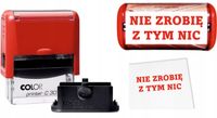 ŚMIESZNA PIECZĄTKA czerwona 47x18 COLOP C30 automat TWÓJ WŁASNY NAPIS TEKST