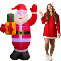 MIKOŁAJ nadmuchiwany ŚWIECĄCY DUŻY pompowany LED 150 cm dmuchaniec JUMIhome