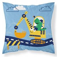 Poszewka ozdobna bawełniana 40x40cm DINUSIE NA BUDOWIE PSBA13A