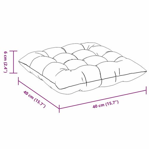Poduszki na siedziska 2 pcs Biały 40 x 40 x 6 cm tkanina na Arena.pl