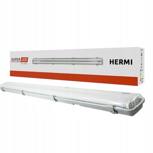 Oprawa hermetyczna T8 120cm + 2x Świetlówki LED 18W 120cm Biała na Arena.pl