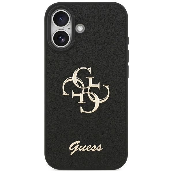 Etui Guess Fixed Glitter Big 4G do iPhone 17 czarny zdjęcie 3