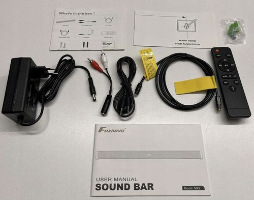 Foxnovo Soundbar MX2 z Bluetooth 6.0 Czarny z Niebieską Diodą LED 80W na Arena.pl