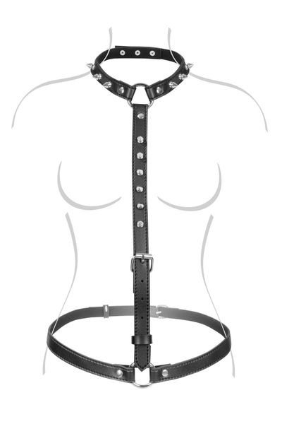 sexy bust harness with spikes zdjęcie 1