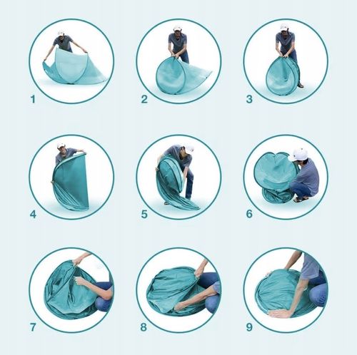 NAMIOT PLAŻOWY DUŻY SAMOROZKŁADAJĄCY SIĘ NA PLAŻĘ POP-UP OGRODOWY XL 190 CM na Arena.pl