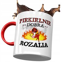 Kubek Czerwony Dla Rozalii Koleżanki Prezent Z Nadrukiem Ze Zdjęciem