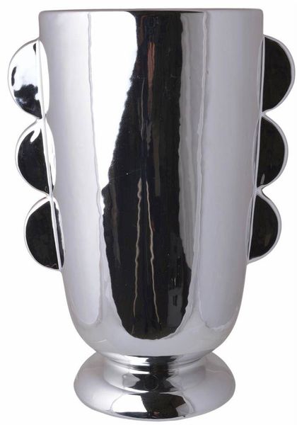 Wazon ceramiczy srebrny zdjęcie 1