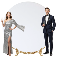 Pokrowiec na stojak stelaż do balonów tło zdjęć koło biały materiał 2 metry