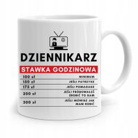 Kubek Dziennikarza Reportera Stawka Godzinowa Z Nadrukiem Ze Zdjęciem