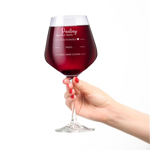 Kieliszek do wina XXL 860 ml MEGA z GRAWEREM dla niej z pudełkiem na Arena.pl
