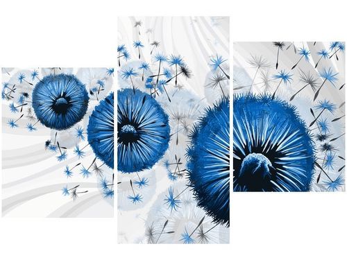 60 90CM OBRAZ 3 ELEM NIEBIESKI DMUCHAWIEC 4 ŚCIENNY DRUK PŁÓTNO na Arena.pl