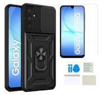 Etui pancerne do SAMSUNG GALAXY A17 / A26 5G Slide Ring czarny + folia TPU